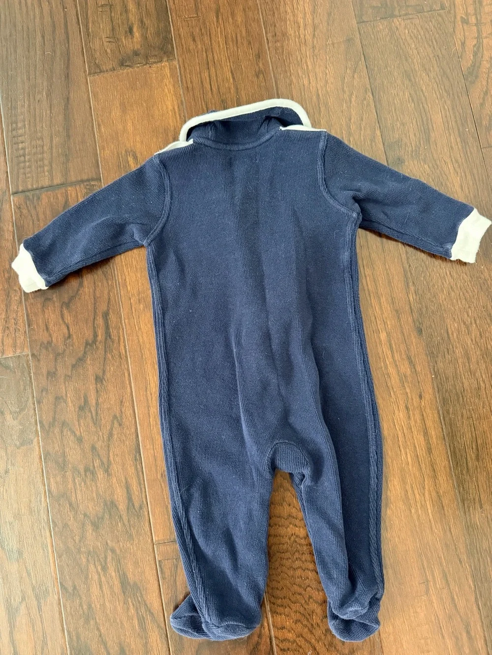 Ralph Lauren Navy Blue Baby Onesie Footed Winter Romper size 9M